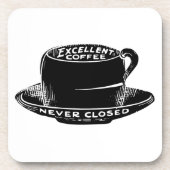 Vintager Kaffee-Wegweiser Untersetzer (Vorderseite)