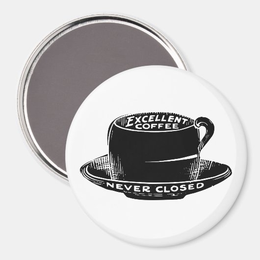 Vintager Kaffee-Zeichenmagnet Magnet (Vorderseite/Rückseite)