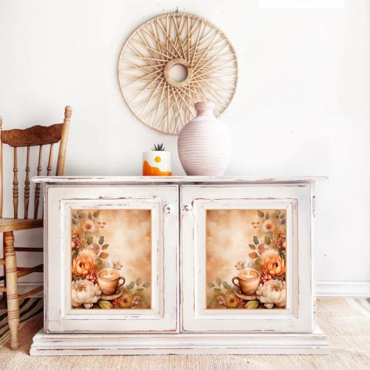 Vintager Kaffeedekor Seidenpapier