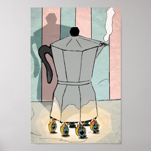 Vintager Kaffeemaschine Poster (Vorne)
