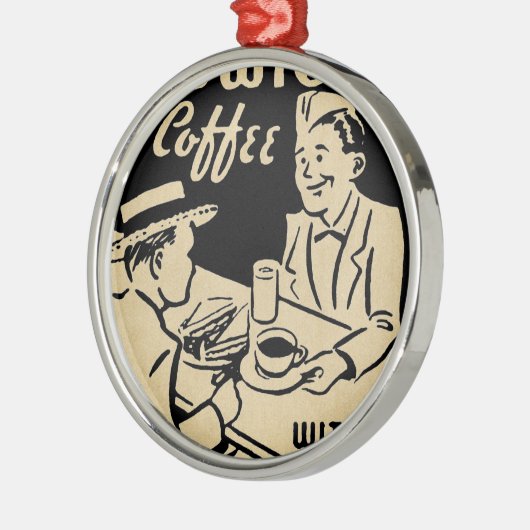 Vintager Kaffeeservice Silbernes Ornament (Links)