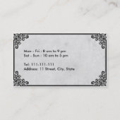 Vintager Kaffeeservice Visitenkarte (Rückseite)