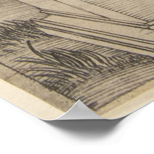 Vintager Kaiser Marcus Aurelius Illustration Poster (Ecke)