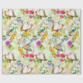 Vintager Kakadu-Dschungel 3 Geschenkpapier (Flach)