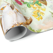 Vintager Kakadu-Dschungel 3 Geschenkpapier (Rolleneckpunkt)