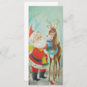 Vintager Kakao mit Rentier Feiertagskarte (Vorne/Hinten)