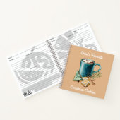 Vintager Kakao und Kekse Weihnachtsrezepte Notizblock (Innenseite)