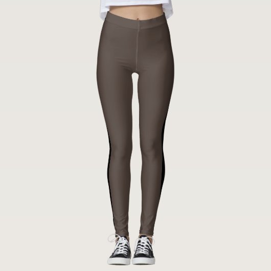 Vintager Kakaobrinnenstreifen Leggings (Vorderseite)