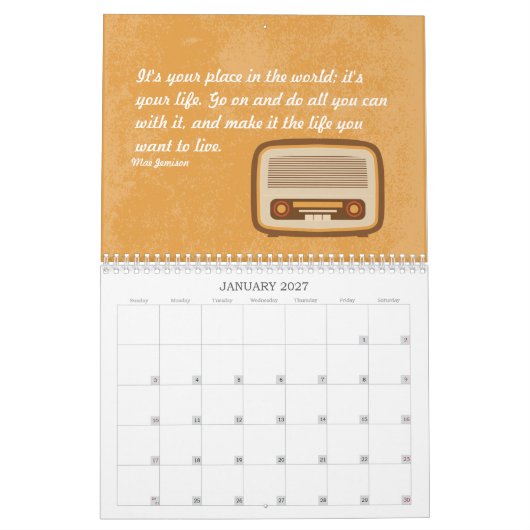 Vintager Kalender (Jan 2027)