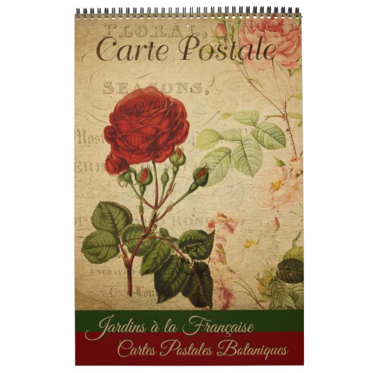 Vintager Kalender der französischen Postkarte (Titelbild)