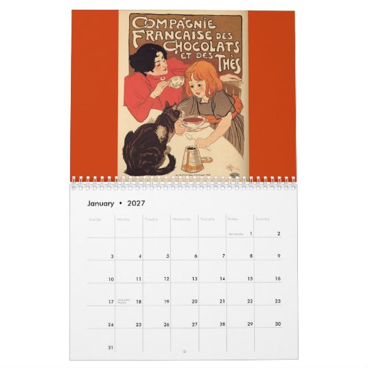 Vintager Kalender der Plakat-2013 (Jan 2027)
