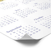 Vintager Kalender Engel Art Deco 2025. Poster (Ecke)