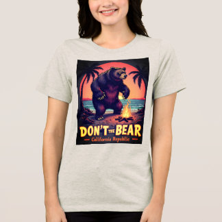 Vintager kalifornischer Bärenfrauen-T - Shirt