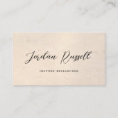 Vintager Kalligrafie-Script-Altersplatz Visitenkarte (Vorderseite)