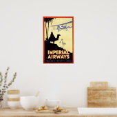 Vintager Kamel und Flugzeug Ägypten Poster (Küche)