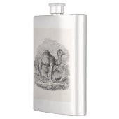 Vintager Kameldromedary-personalisierte Flachmann (Links)