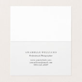 Vintager Kamera-Fotograf Visitenkarten (Innenseite Aufgefaltet)