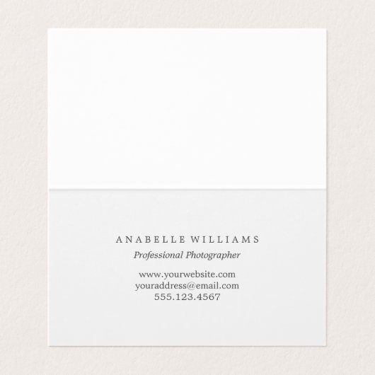 Vintager Kamera-Fotograf Visitenkarten (Innenseite Aufgefaltet)