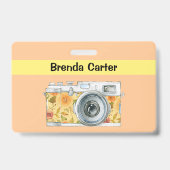 Vintager Kamerabilder mit Name Ausweis (Rückseite)