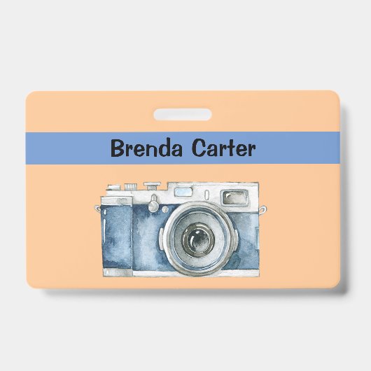 Vintager Kamerabilder mit Name Ausweis (Vorderseite)