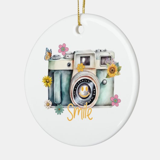 Vintager Kamerahograf Keramik Ornament (Links)