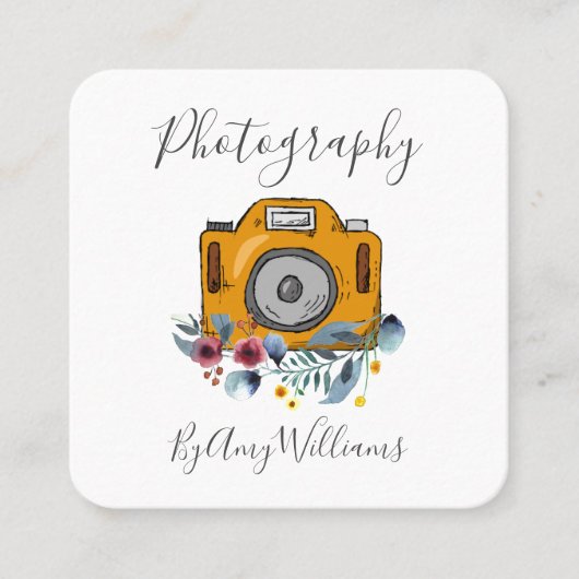 Vintager Kamerahograf Quadratische Visitenkarte (Vorderseite)