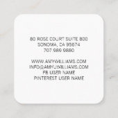 Vintager Kamerahograf Quadratische Visitenkarte (Rückseite)