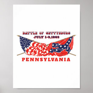 Vintager Kampf der Amerikaner gegen den Zivilen Kr Poster