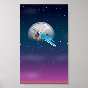 Vintager Kämpfer Poster