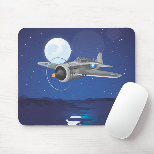 Vintager Kampfflugzeug Mousepad (Mit Mouse)