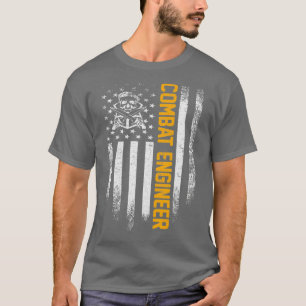 Vintager Kampfingenieur, Patriotiker der amerikani T-Shirt