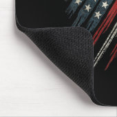Vintager Kampfjet mit amerikanischer Flagge 4. J Mousepad (Ecke)