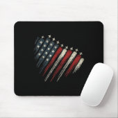 Vintager Kampfjet mit amerikanischer Flagge 4. J Mousepad (Mit Mouse)