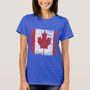 Vintager Kanada-Flaggen-T-Shirt Entwurf T-Shirt