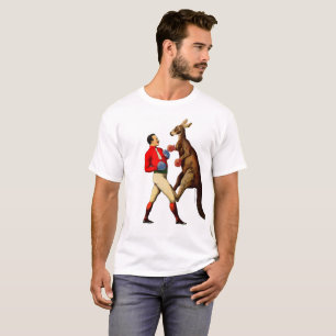 Vintager Känguru-Boxer-Verpacken-Sport T-Shirt