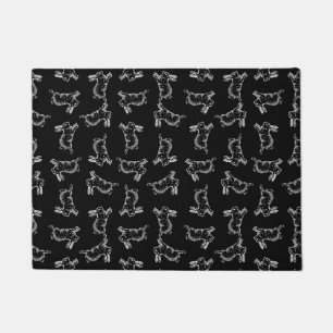 Vintager Kaninchen-Muster-Entwurfs-niedliches Fußmatte