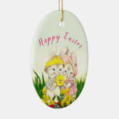 Vintager Kaninchenbaum Keramik Ornament (Rechts)