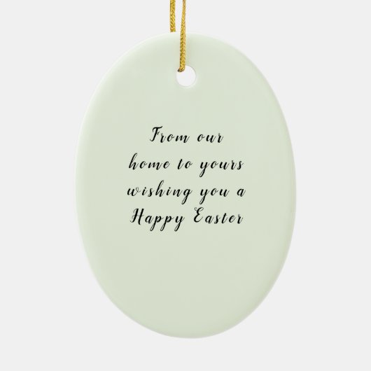 Vintager Kaninchenbaum Keramik Ornament (Hinten)