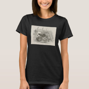 Vintager Kanon auf See T-Shirt