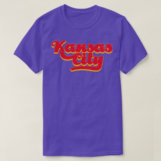 Vintager Kansas-Stadttext T-Shirt (Design vorne)