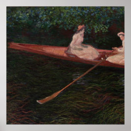 Vintager Kanu auf dem Epte Claude Monet Poster