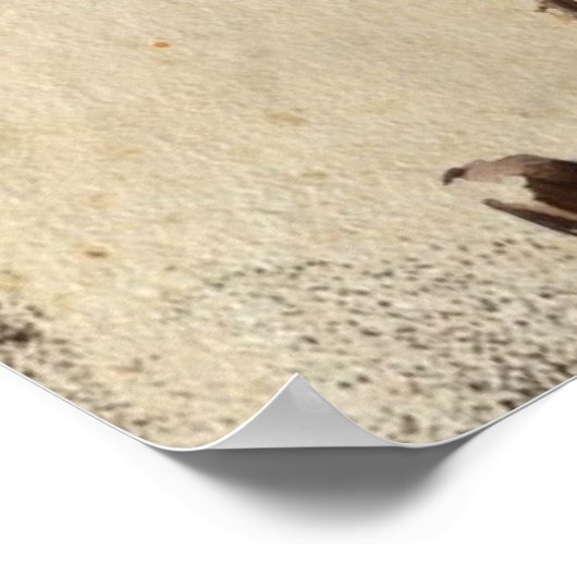 Vintager Kapitän und Schiff Poster (Ecke)