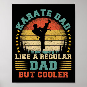 Vintager Karate Vater wie ein regelmäßiger Vater K Poster