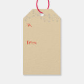 Vintager Kardinal Frohe Weihnachten Geschenkanhänger (Rückseite)