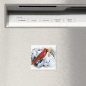Vintager Kardinal im Wintermagnet Magnet (In Situ (Geschirrspüler))