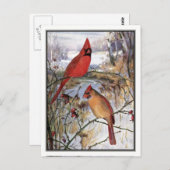 Vintager Kardinal von Robert Bruce Horsfall Postkarte (Vorne/Hinten)