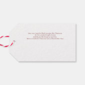 Vintager Kardinal Weihnachten Geschenkanhänger (Rückseite Horizontal)