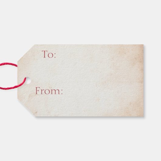 Vintager Kardinal Weihnachtsfeiertag Geschenkanhänger (Rückseite Horizontal)