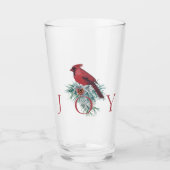 Vintager Kardinal Weihnachtsfeiertag Glas (Vorderseite)