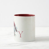 Vintager Kardinal Weihnachtsfeiertag Tasse (Zentrum)